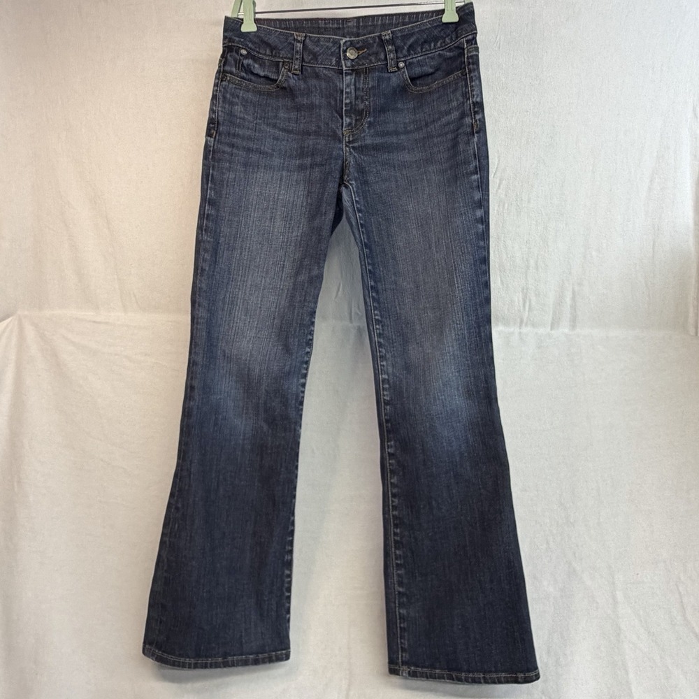 Talbots Bootcut Flare Stretch Jeans Women's Size 10 (30") Dark Indigo Wash Blue